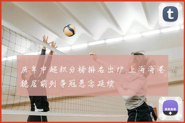 历年中超积分榜排名出炉 上海海港稳居前列争冠悬念延续